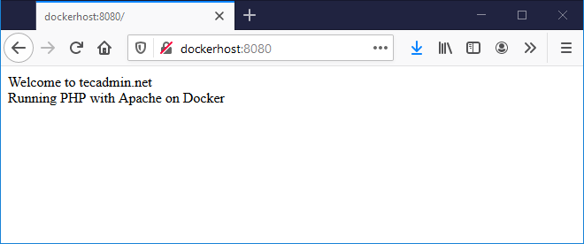 Access PHP Apache Docker container