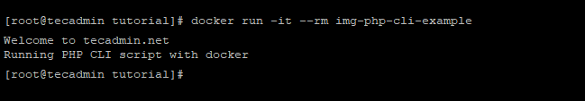 docker-php-cli-example-tecadmin