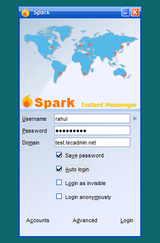 how to install spark messenger through local workgroup