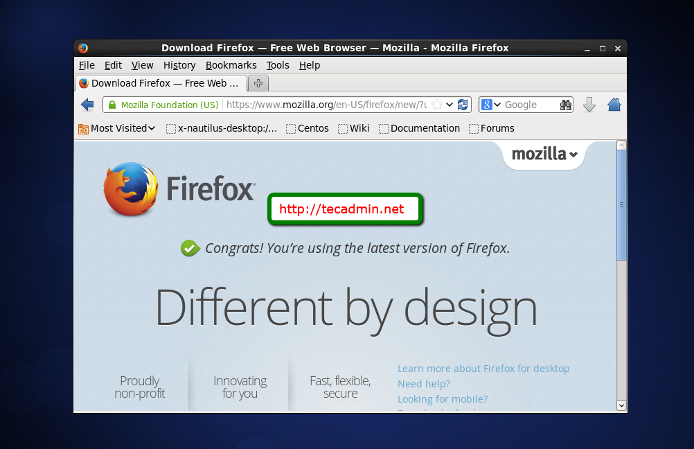 install firefox redhat