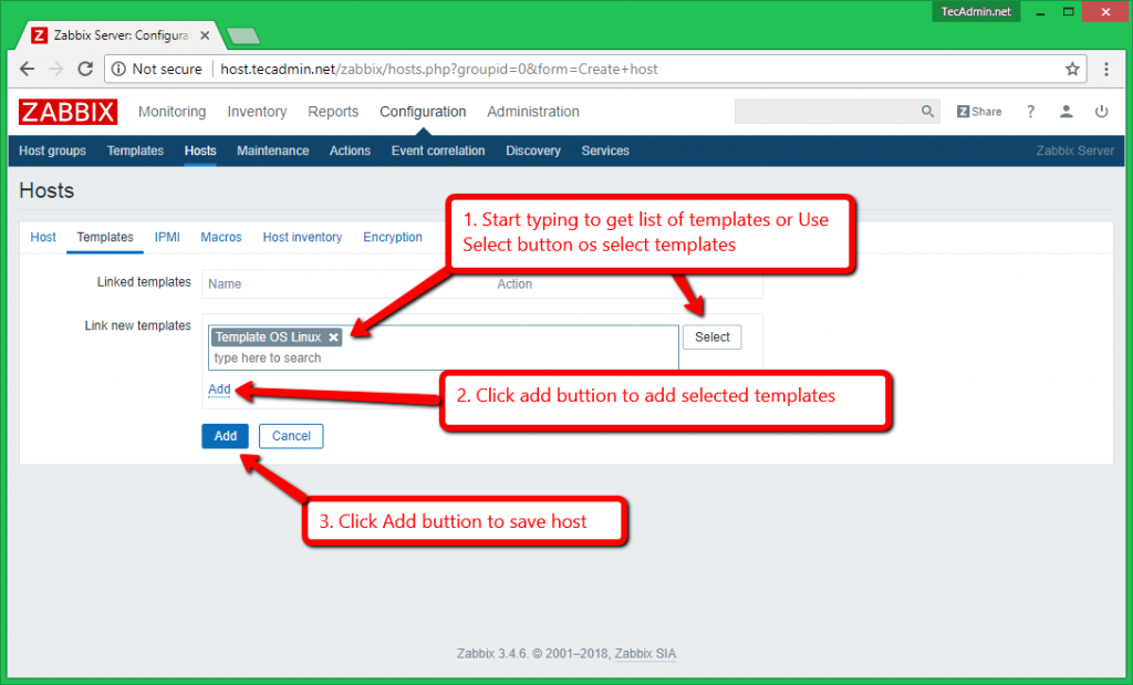 zabbix add user to super admin