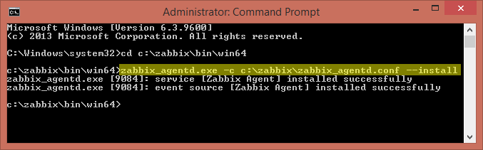 Zabbix перезапуск службы windows