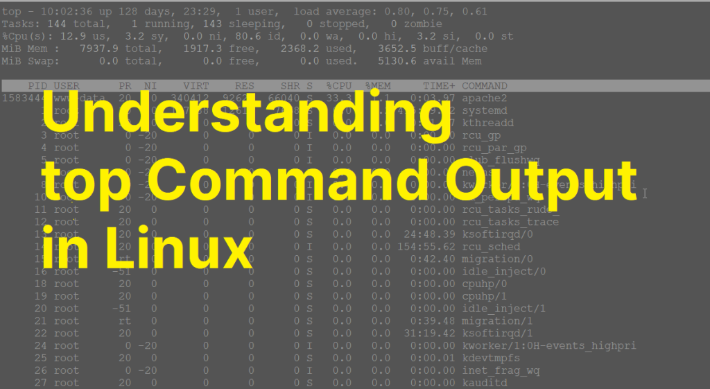 Explaining Top Command Output in Linux