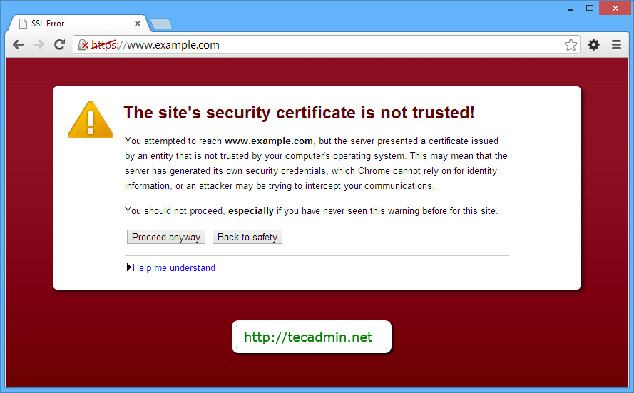 Generate certificate. Update Certificates Ubuntu. Self signed.