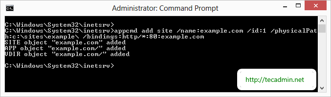 add-site-in-iis-command-line