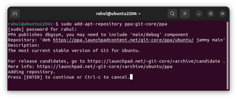 Install Latest Git On Ubuntu 22 04