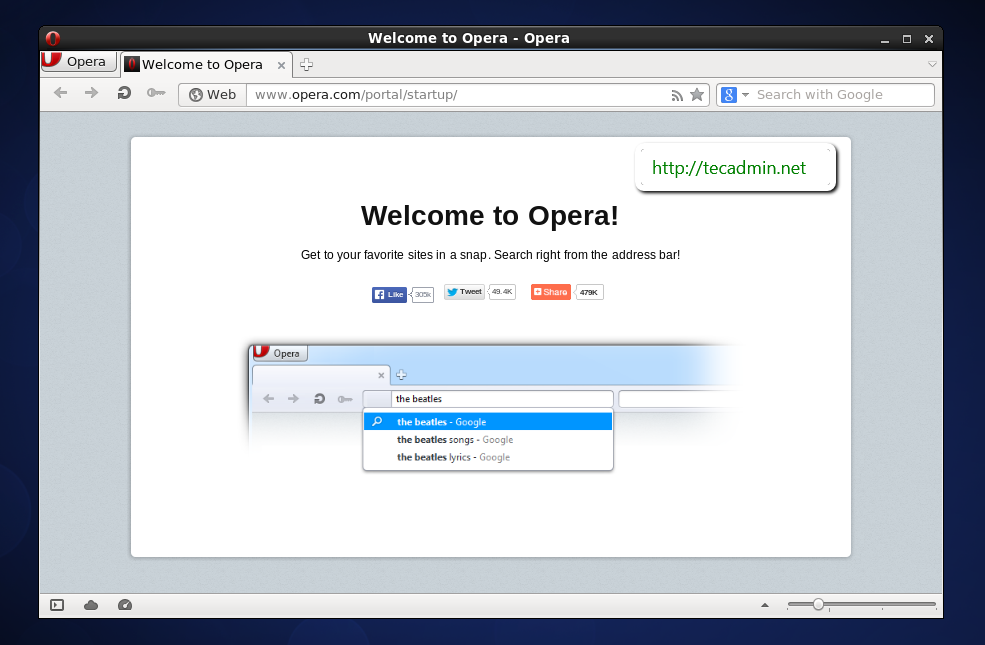 opera web browser operating system