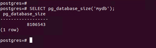 Check PostgreSQL Database Size
