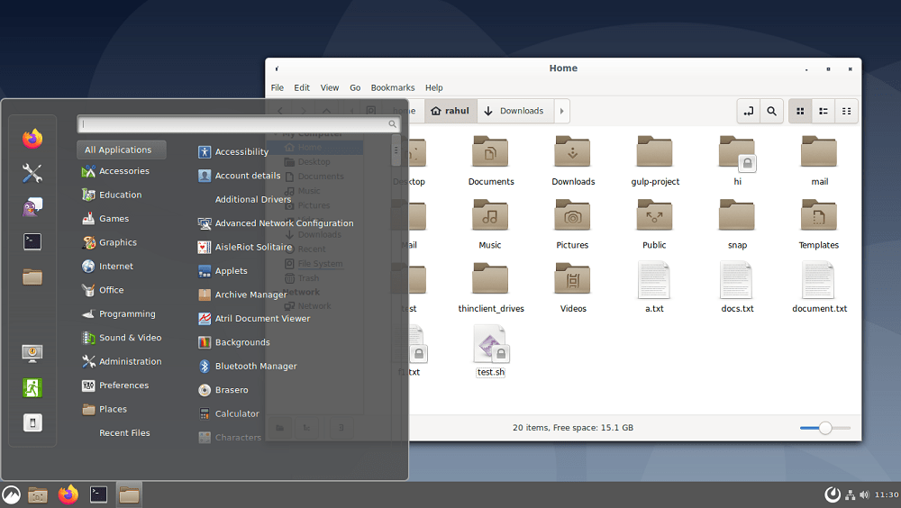 cinnamon desktop environment