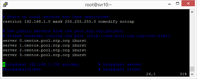 ntp configuration in rhel 7