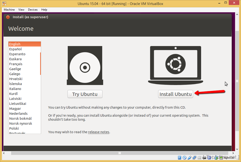 Install Ubuntu on VirtualBox Step 10