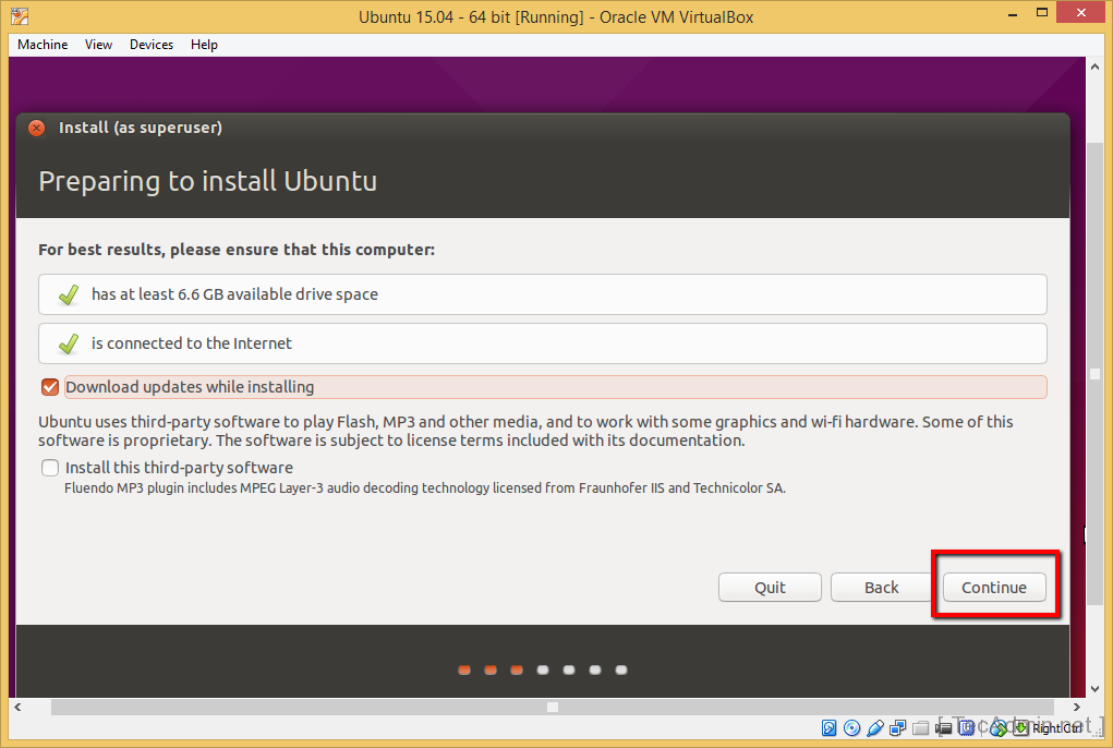 Install Ubuntu on VirtualBox Step 11