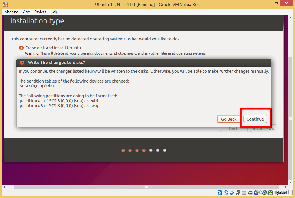 Install Ubuntu on VirtualBox Step 13