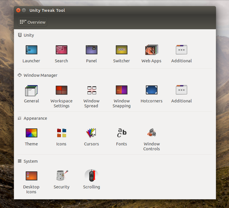 Ubuntu-unity-tweak-tool