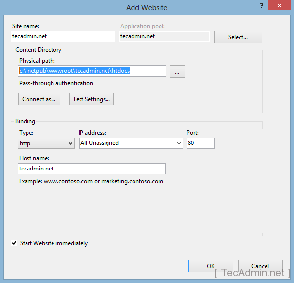 How To Create Website In Iis On Windows 5757