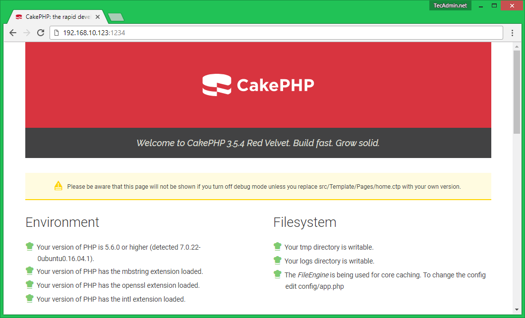 How to Install CakePHP 3 8 on Fedora 30 29 28   TecAdmin - 18