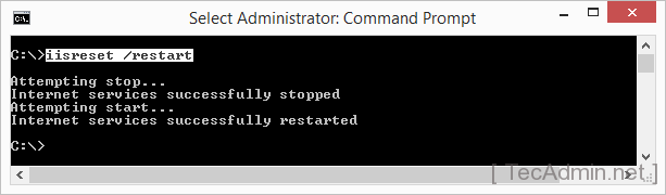 How To Restart IIS Via Command Line