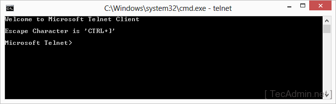 enable telnet on windows 7