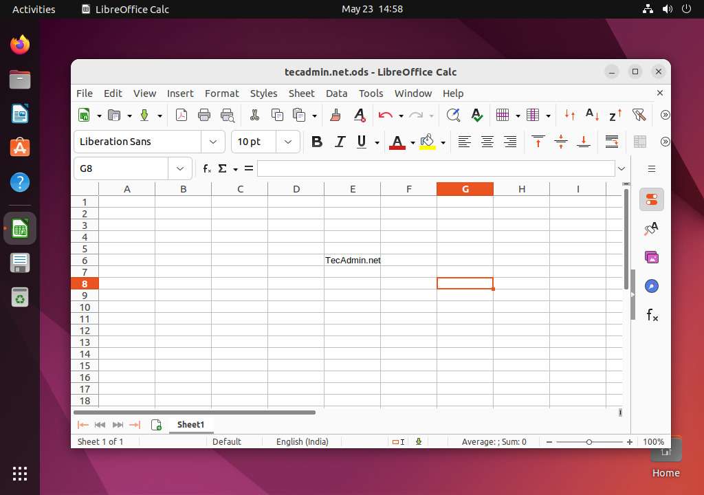 Ubuntu22.04へのLibreOfficeのインストール