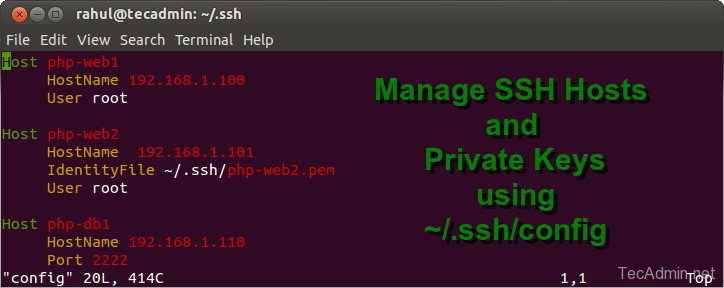 Manage SSH Hosts and Private Keys