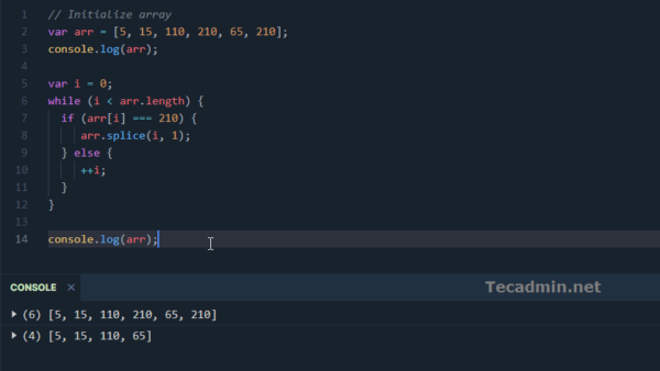 how-to-remove-javascript-array-element-by-value-tecadmin