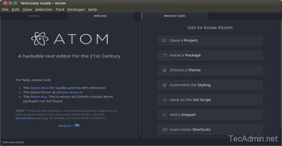 Atom editor for ubuntu virtualbox