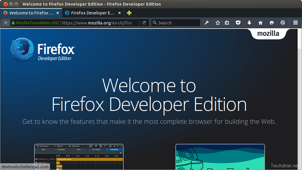 Install Firefox Developer