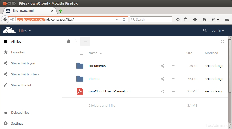 How to Install ownCloud 10 on Fedora 34 33   TecAdmin - 72