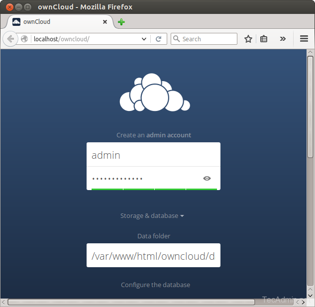 install owncloud 1