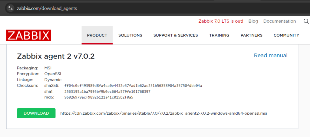 Installing Zabbix Agent on Windows