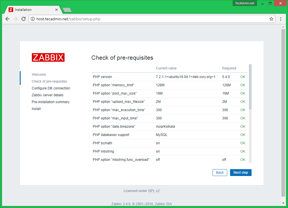 How to Install Zabbix Server on Debian 10 9 8   TecAdmin - 93