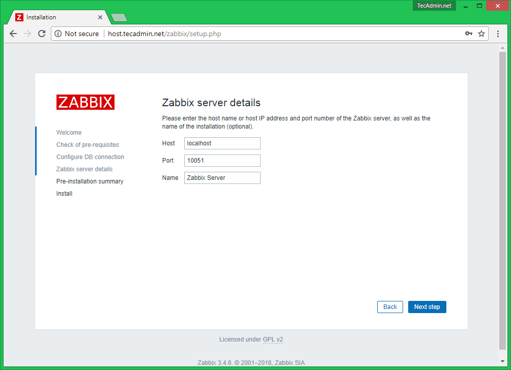 How to Install Zabbix Server on Debian 10 9 8   TecAdmin - 39