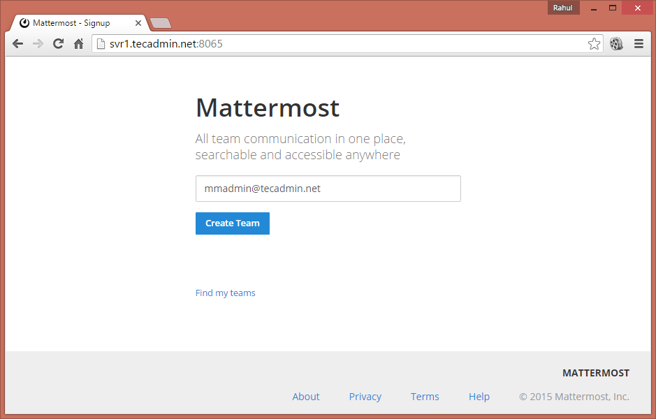 mattermost create account