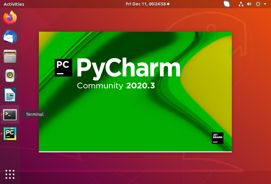 starting Pycharm on Ubuntu 