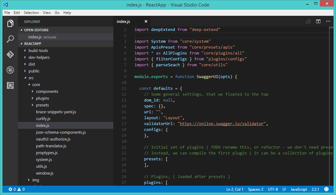 visual studio code editor