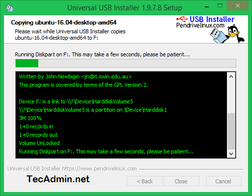 How to Create Ubuntu Bootable USB in Windows 10/8 – TecAdmin