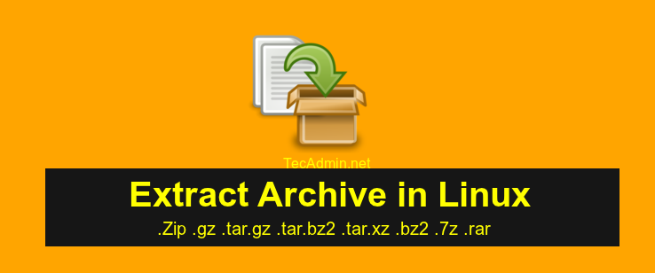 extract archive file linux