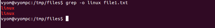 Linux grep command example 11