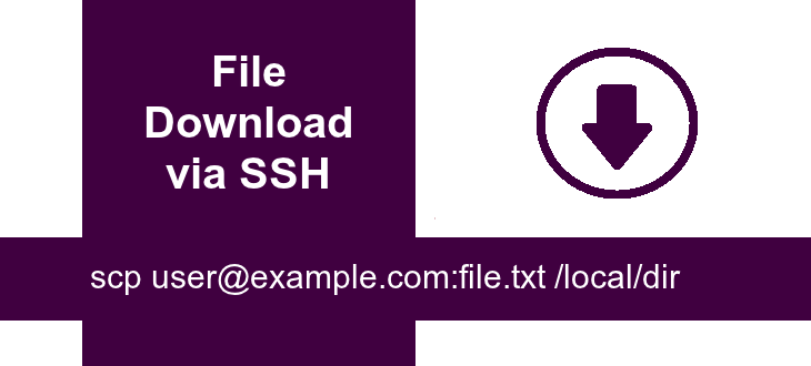 Download file via SSH