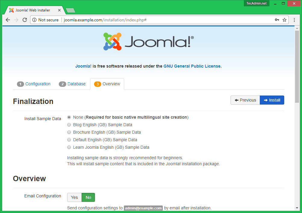 How to Install Joomla 3 9 CMS on Ubuntu  Debian  LinuxMint   TecAdmin - 1