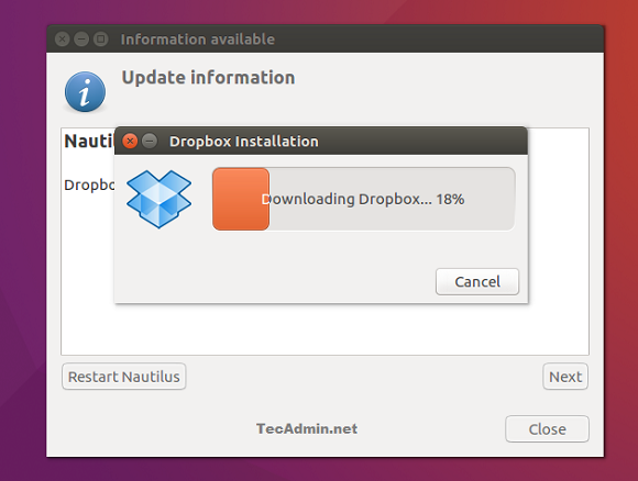 How to Install Dropbox on Ubuntu 18 04   16 04   TecAdmin - 18