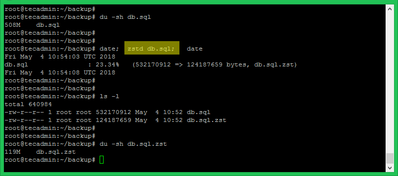 Zstandard   A faster data compression tool   TecAdmin - 97