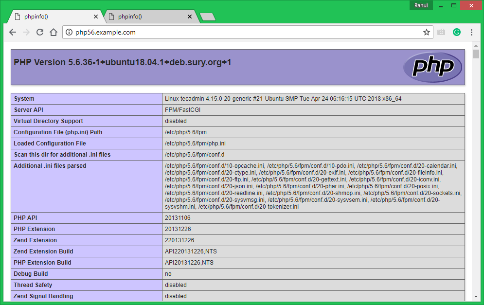 Настройка php nginx debian