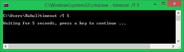 dos batch file sleep command