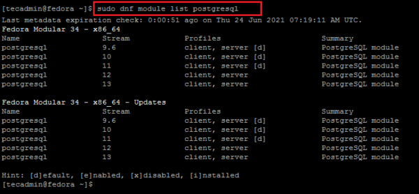 How To Install PostgreSQL And PgAdmin4 On Fedora Linux