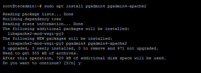 Pgadmin 4 не запускается ubuntu