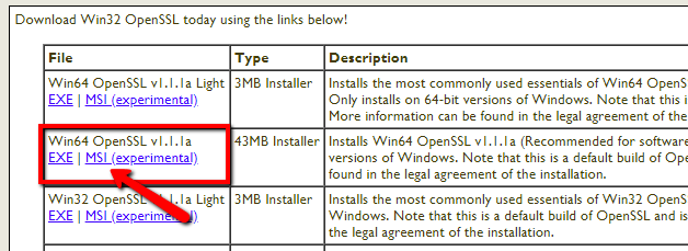 openssl windows 10