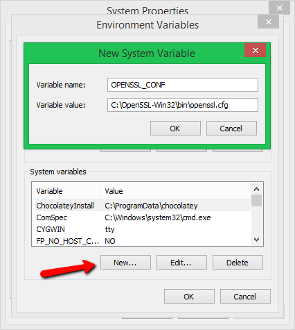 apache openssl tool vs windows openssl tool