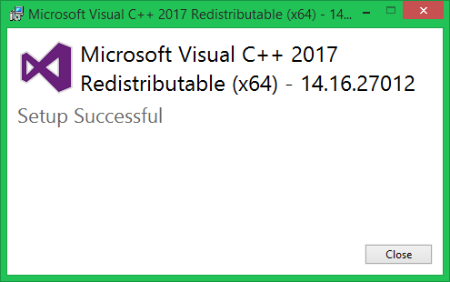 OpenSSL requires Microsoft Visual C++ 2017