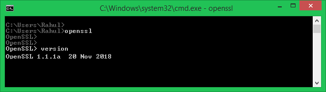 openssl windows version length array install getting tecadmin java num check prompt numbers